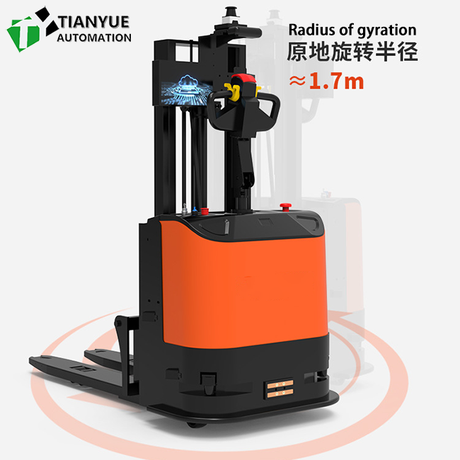 Intelligent Unmanned Forklift with 1500 Kg Load Capacity, Differential Drive, and Lithium Iron Phosphate Battery for Heavy Duty Material Handling