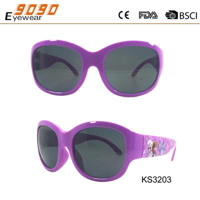 Cute Girl's Sunglasses, made of  Plastic Frame  , printed the Disney Frozen on the temple