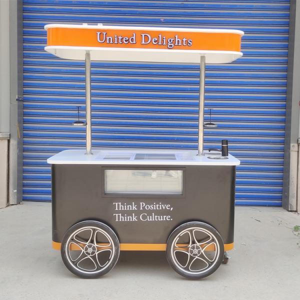 Gelato Ice Cream Push Cart /freezer vending machine /display freezer
