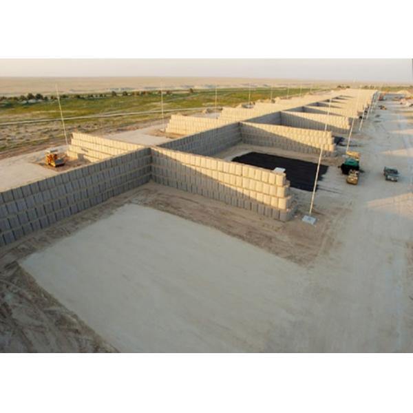 Modular Design HESCO Flood Barrier Wall , Welded Mesh Gabions UV Resistant Treatment