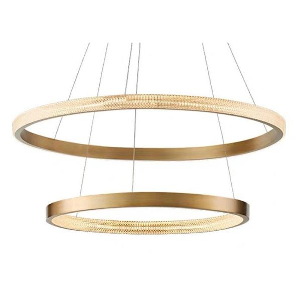 寝室100V 1000mm 40Wはアルミニウム現代リング ライトにブラシをかけた