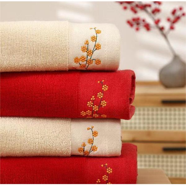 Toallas para el hogar 100% de algodón puro bordado directo suave absorbente ideal para todos los grupos de edad