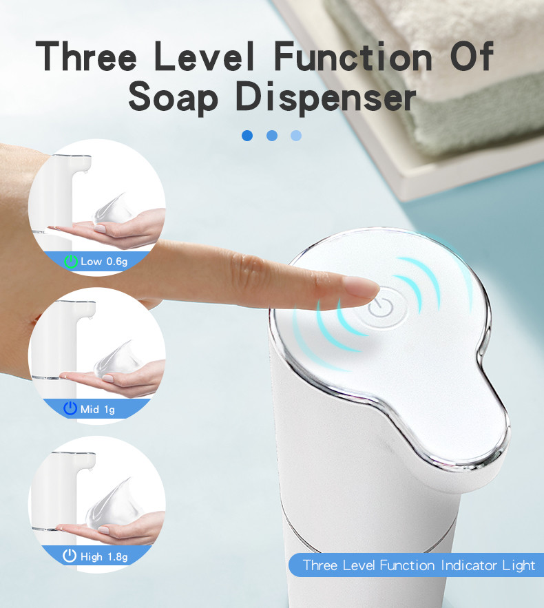 перезаряжаемые Bathroom распределителя 300ML Touchless мыла датчика 800mAh белый