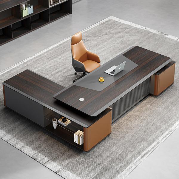 Modern Large Executive Wooden Furniture with Drawers and ISO9001/ISO14001 Certification