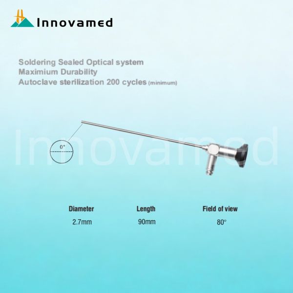 2.7×90mm  0 Degree (0°) RIGID Otoscope ENT ENDOSCOPE