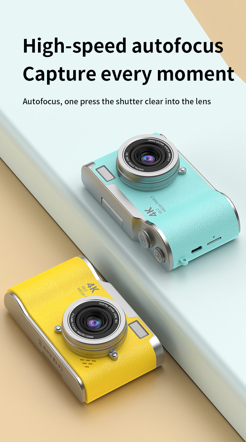 DLC Retro Ccd Digital Camera Ultra-high-definition Flip-cover 4K Ultra-clear Image, Portable for Students and Campus Travel