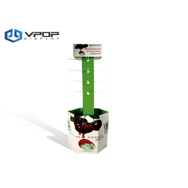 Aqueous Coating Cardboard Product Displays Colorful Environmental Friendly With Hooks