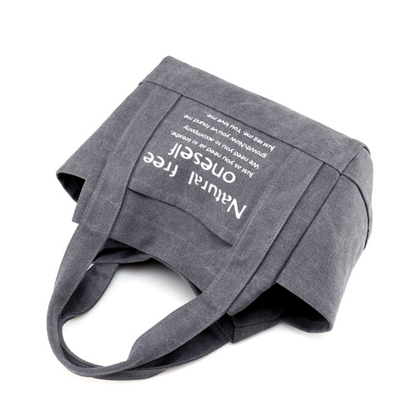 Vintage Custom Canvas Bags With Pockets , Womens Tote Handbags
