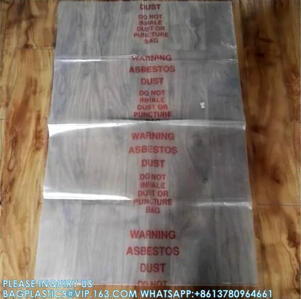 Asbestos Bag For Protection Burial Asbestos Disposal Bags Asbestos Disposal Bags  Industry Standard, Clear