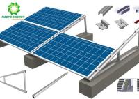 Sistema de montagem solar ajustável fora pre montado do telhado liso na grade