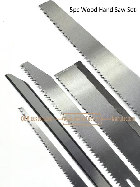 5pc Wood Hand Saw Set,Size:495mm,300mm,298mm,252mm,225mm,Cutting Wood,Pruning the Garden