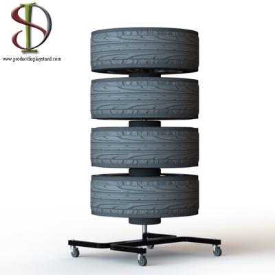 Garage Rolling Oem Tire Storage Rack For Automobile Repair Factory