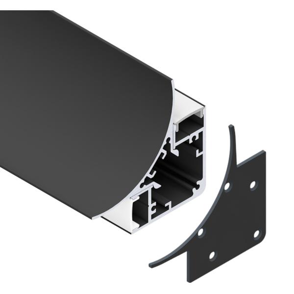 6063 Aluminum Alloy Angle Shape LED Strip Profile with Anodizing Finish and PMMA Cover for Heat Sink and Decoration