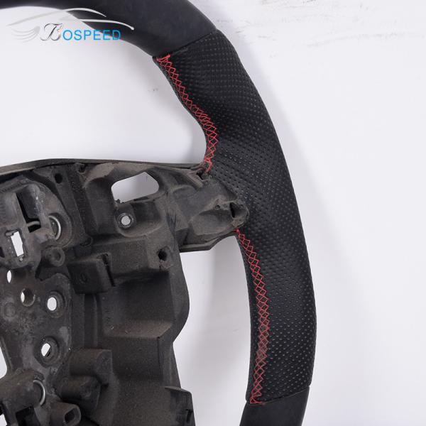 Full Leather Racing Ford Carbon Fiber Steering Wheel Plain Weave F150