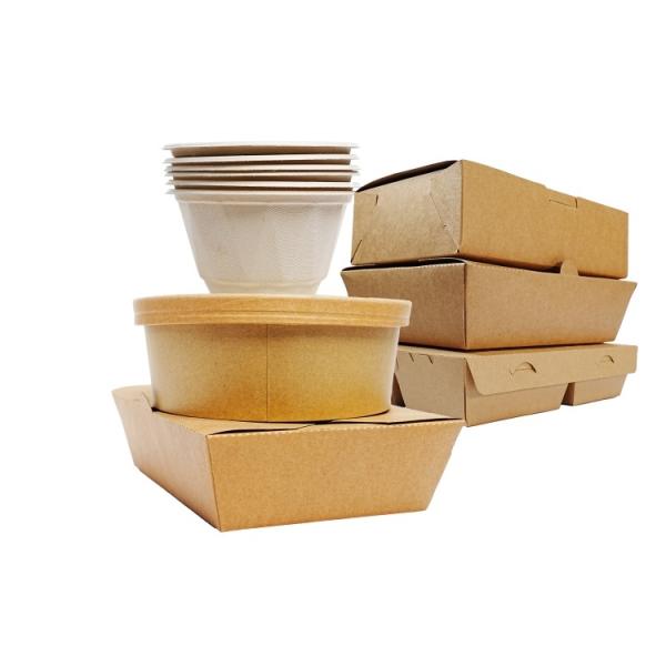 Eco-friendly customized food grade disposable fast food salad restaurant takeaway paper box