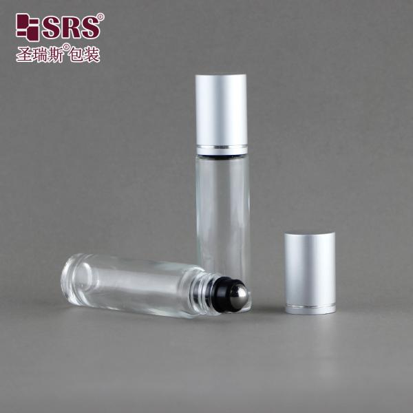 Glass Aluminum Wall Roll On Bottle For Personal Care 10ml Capacity Customizable Color / Logo Anti Acne