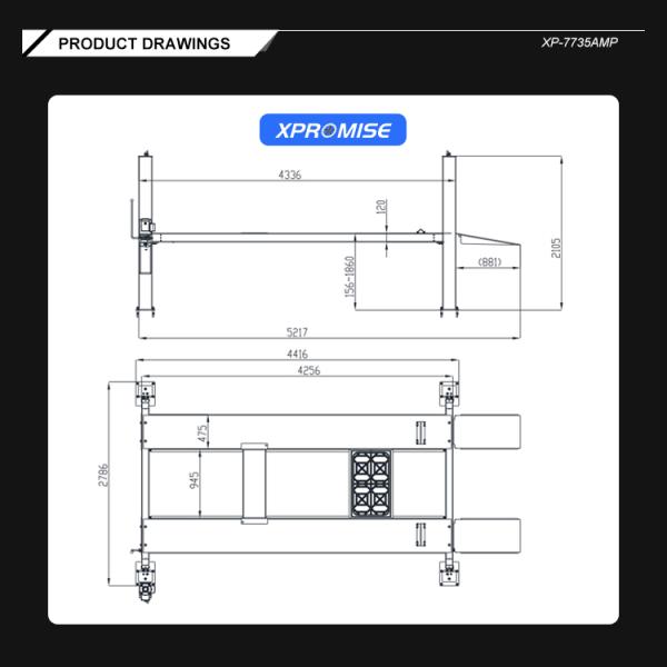 CE Approved Hydraulic 4 Post Car Parking Lift