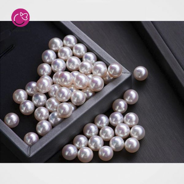 Wholesale 3A Loose Pearls Round Half-hole White 7mm 8mm 9mm Natural Freshwater Pearl for Jewelry
