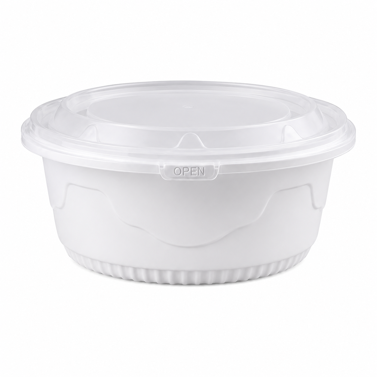 1050ml Large PP Takeaway Meal Snap Lock Bowls with Tamper Evident Secure Lid