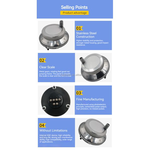 Manual Pulse 100 PPR DC5V a B Signal Digital CNC Handwheel Generator MPG Rotary Encoder for Fanuc  Mitsubishi System