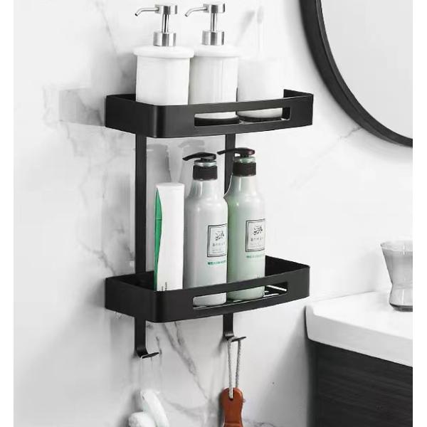 Matte Black Bathroom Shower Caddy , 304 Stainless Steel Shower Shampoo Holder