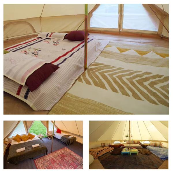 Waterproof Outdoor Safari Glamping Canvas Tent For Awning Rain Cover Tent