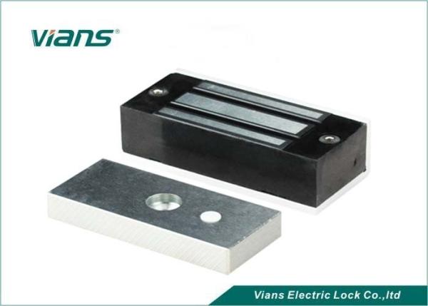 Mini single door electromagnetic lock magnetic lock 60Kg 120Lbs holding force for showcase cabinet door frameless