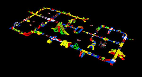 Parque aquático inflável de 120x60 metros Parque aquático, Jogos aquáticos gigantes infláveis para adultos, Parque aquático de diversão