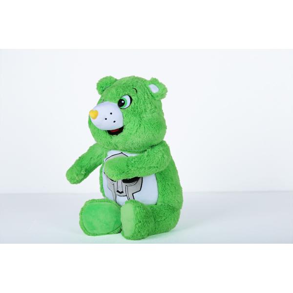 Green Bear Cute Plush Dolls Surface Washable Soft Feeling Polyester Material