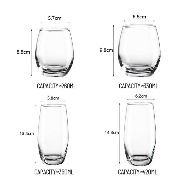 Bulk Wholesale Crystal Glass Water Cups | B2B OEM Logo Customization,  | FDA Certified, Shatterproof