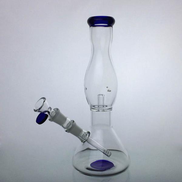 Durable 10'' Glass Beaker Bongs Dab Rig Blue Water Pipes 14mm Joint Bowl