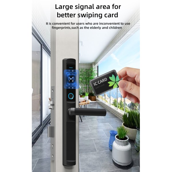 YAGU Intelligent TT Biometric Code Fingerprint App Smart Door Locks Smart Aluminum Door Lock With TTlock App