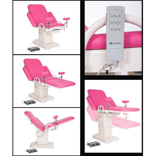 LDF200 Multifunctional Examination obstetric table/Electric Parturition Bed/Pink Leather steelGynecology obsttric table