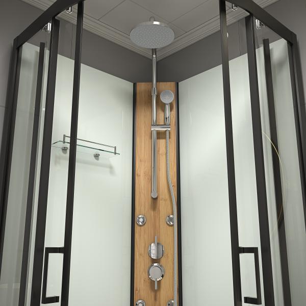 900*900*2150mm Custom Quadrant Shower Cubicles ,black ,low tray bathroom