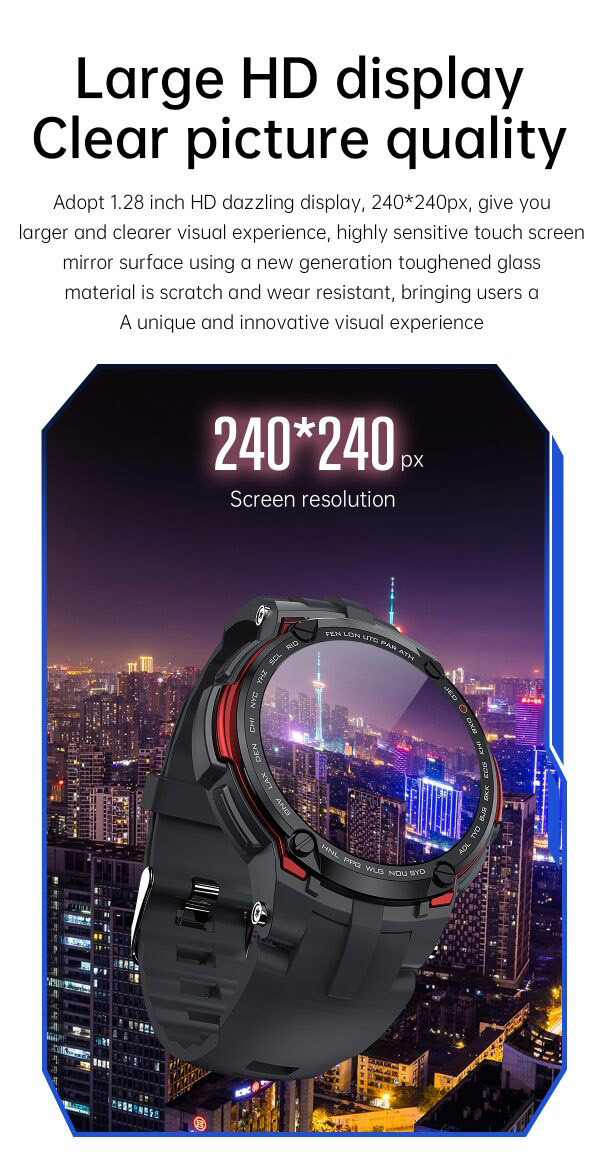 режимы датчика температуры 70 тела Smartwatch кислорода крови 1.28inch ECG