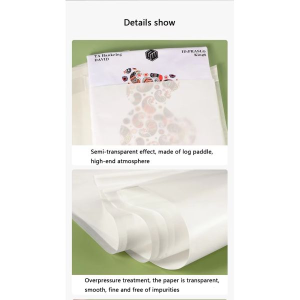 Eco-friendly Waxed Customized Glassine Paper Bag Envelope Printed Clothing Packaging