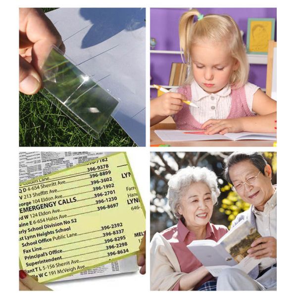 3X Large Size Full Page PVC Plastic Magnifying Sheet, A4 Full Page Handheld Reading Magnifier