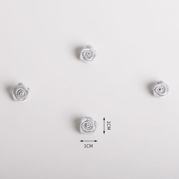 200 шт/кп Многоцветные полиэстерные сатинные ленточные цветы для белья и аксессуаров для волос