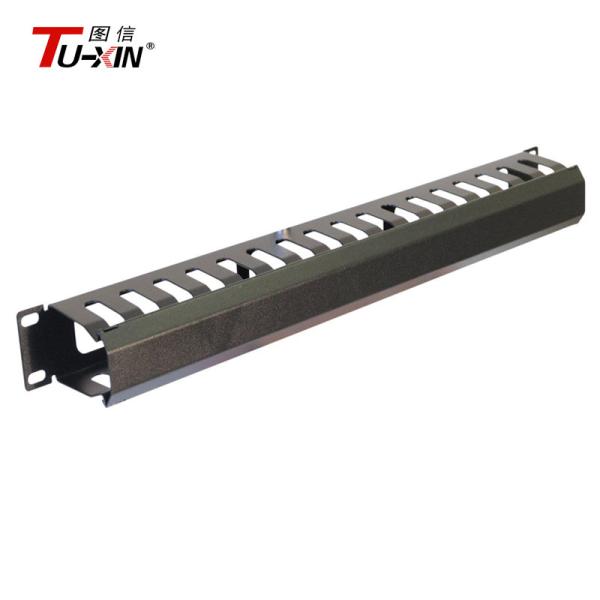 Custom 19 Inch Rack Accessories  Metal Rackmount Cable Management Panel