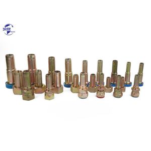 High Pressure Hose Pipe Fittings Hydraulic Metric NPT / JIC / SAE / BSP Threaded
