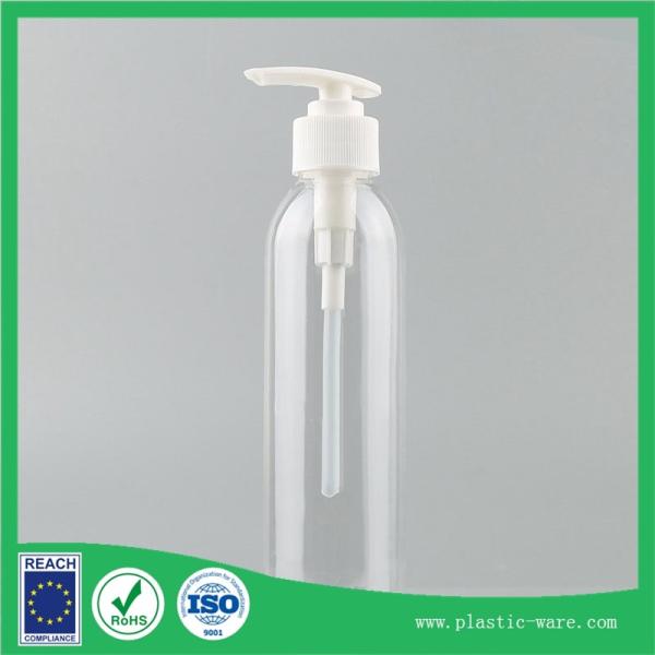 Supply 250 ml PET lotion bottles with pump sub bottle empty clear plastic bottles