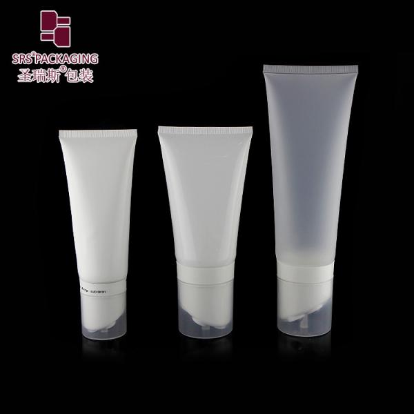 PE Cosmetic Squeeze Tubes D40mm With Slanted Surface 5 Roller Ball Mouth Filling