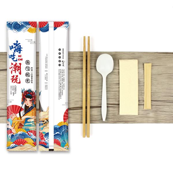 Production Spoon and Chopstick Set Customize Logo Disposable Korean Tableware Utensil