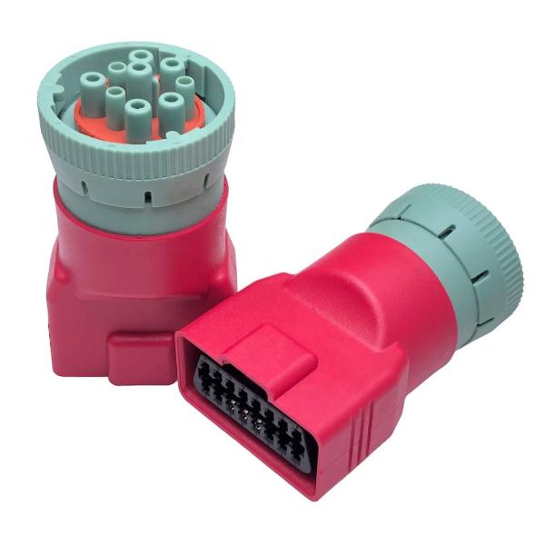 ABS 180g Heavy Duty Deutsch 9 Pin J1939 Bus Cable J1939 to OBD2 Adapter for Commercial Vehicles