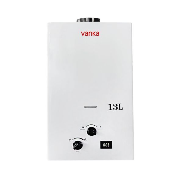 13L Flue Gas Water Heater with Elegant Black Display and Knob for Modern Homes