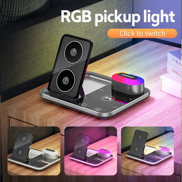 Dimming Fast  Qi Wireless Charger Dock  Stand 15W High Efficiency