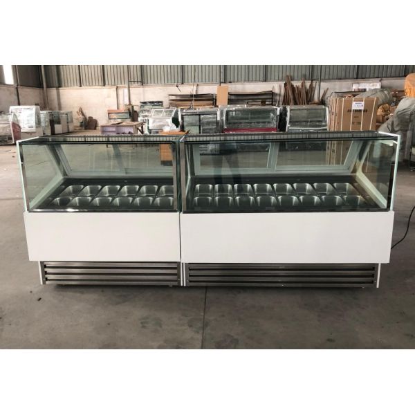 Single Door Popsicle Gelato Ice Cream Display Cabinet Upright Fan Cooling