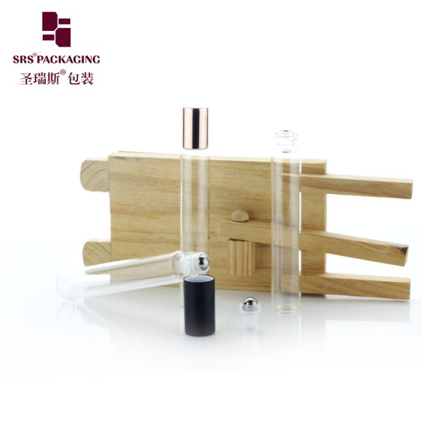 SRS Hot Sale 10ml Tube Thin Wall Glass Roll on Bottle for Perfume Essential Oil