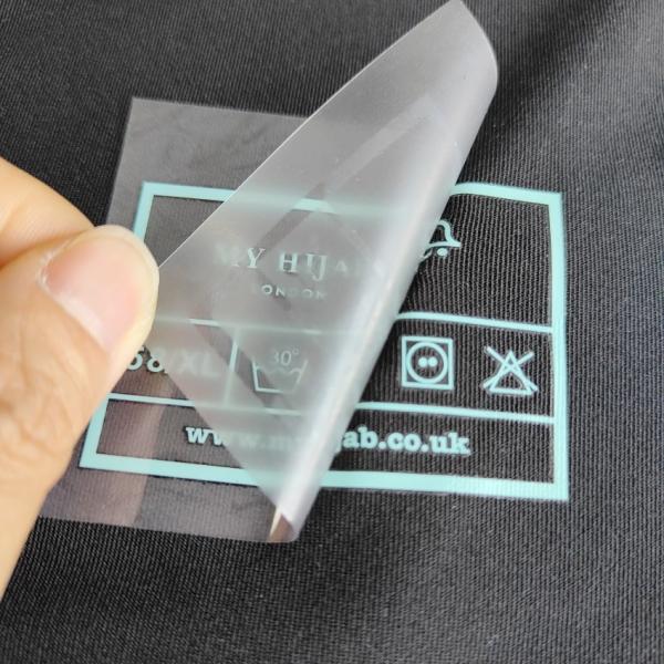 Ultra-soft tagless heat transfer labels for sensitive skin, custom neck label printing for t-shirt