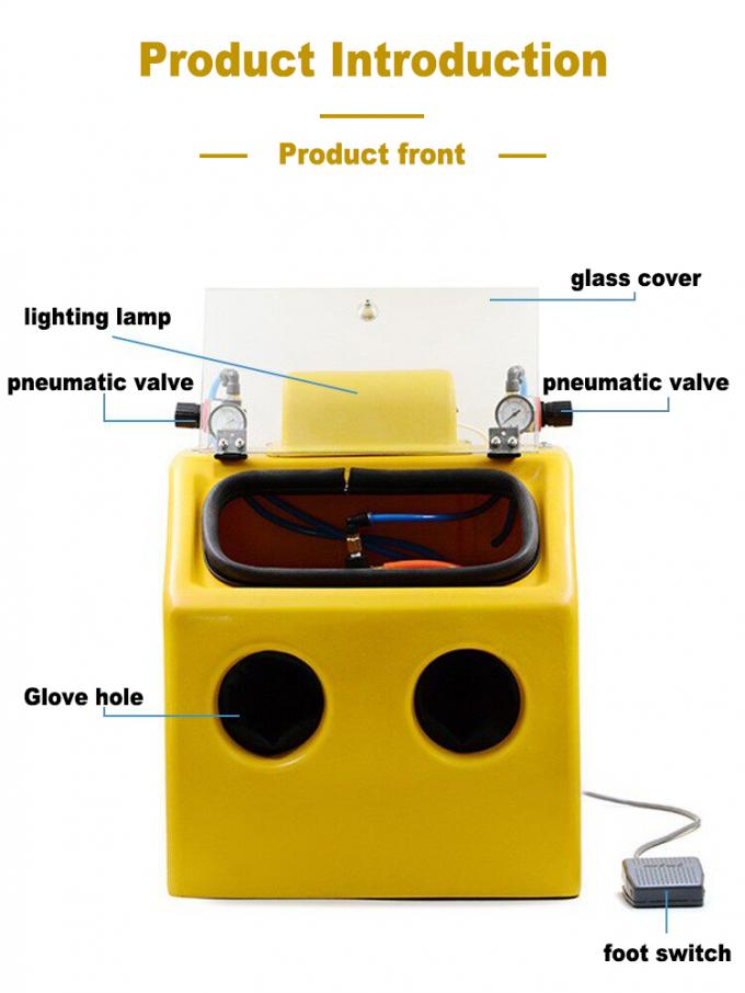 WS.ACM.S2 Model Sand Blasting Machine with 40W Power and 420*350*500MM Size for Jewelry Finishing
